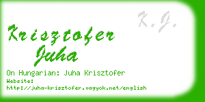 krisztofer juha business card